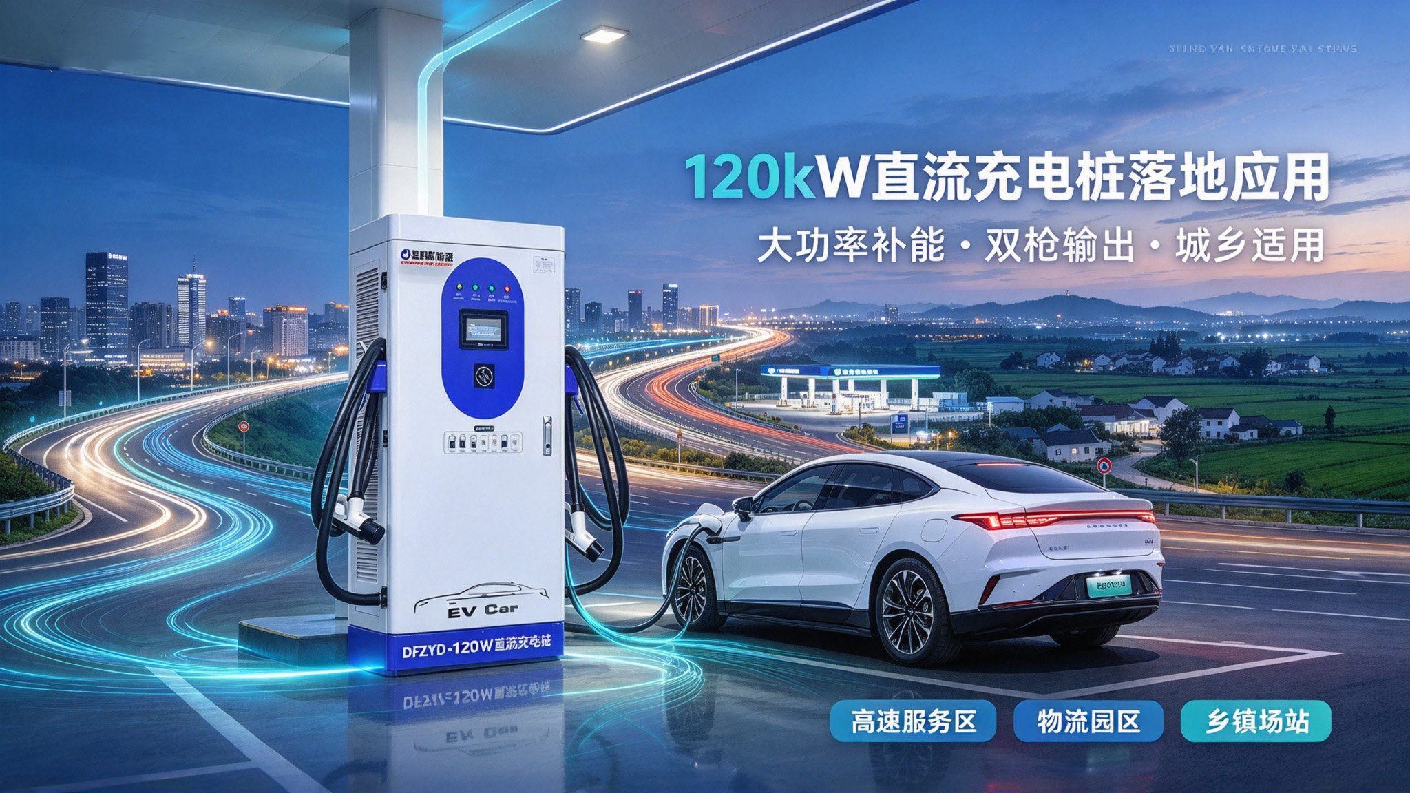 登峰新能源 120kW 直流充电桩落地，助力城乡充电基础设施提质扩容